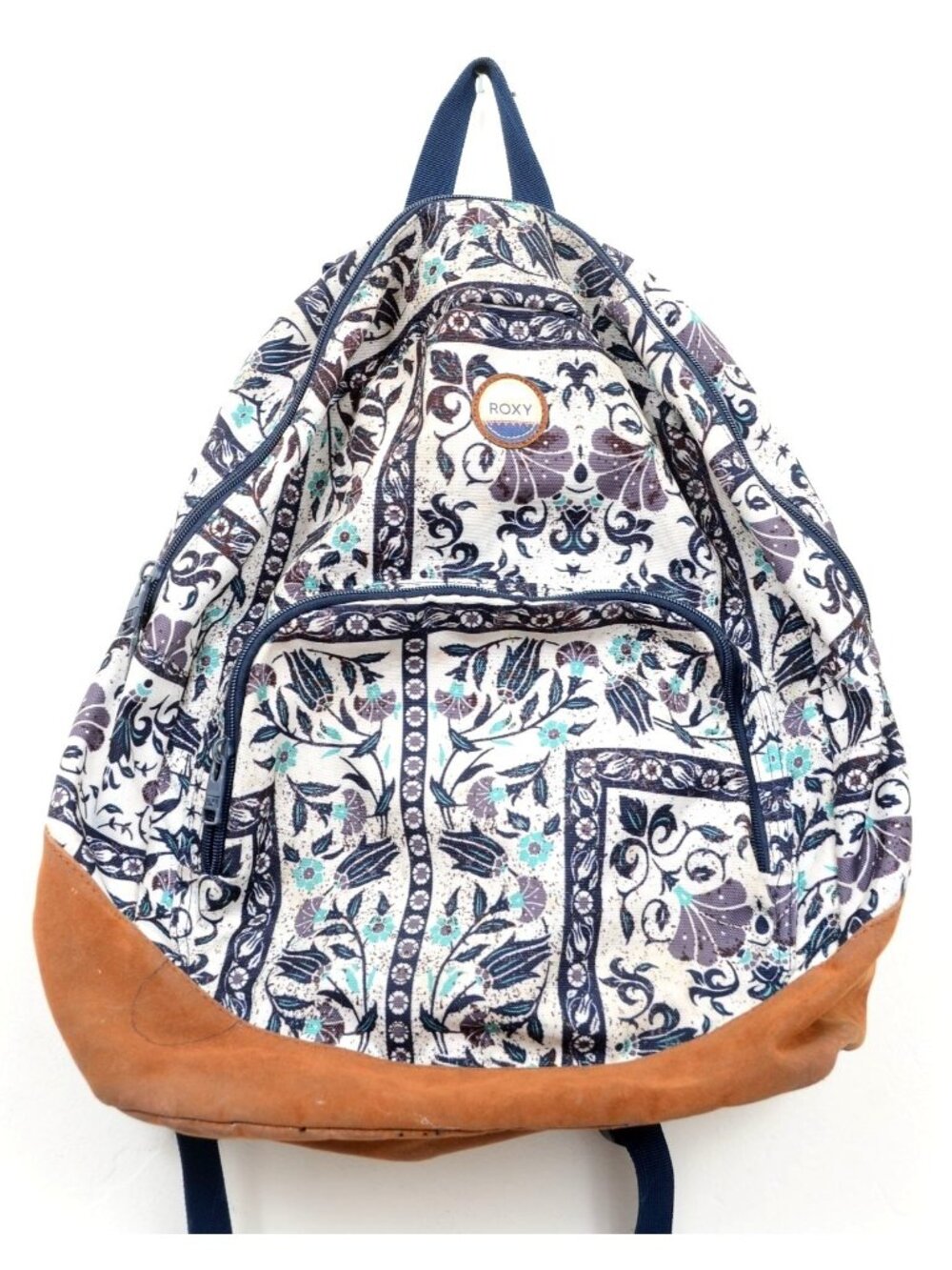 Roxy Fairness Backpack - Dress Blues / Square Flower Surf School Bag Laptop Case
